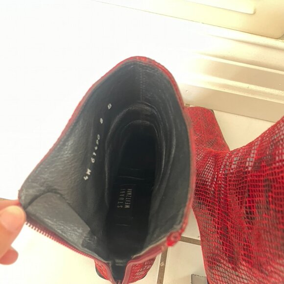 Red Stuart Weitzman Snake Skin Boots! - Picture 5 of 7